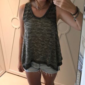 gray knit free people tank